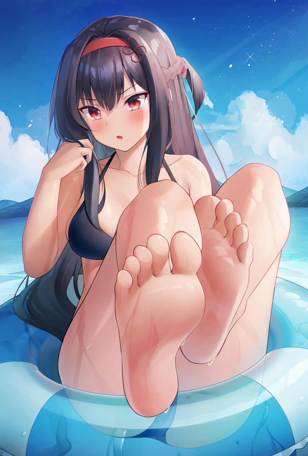 bikini cameltoe feet hamidashi_creative kamakura_shio milk_box_(leoleo963852741) swimsuits