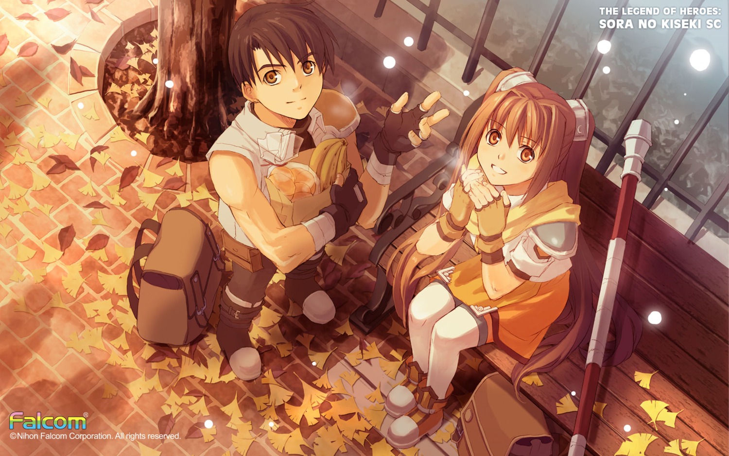 eiyuu_densetsu eiyuu_densetsu:_sora_no_kiseki estelle_bright falcom joshua_bright thighhighs wallpaper