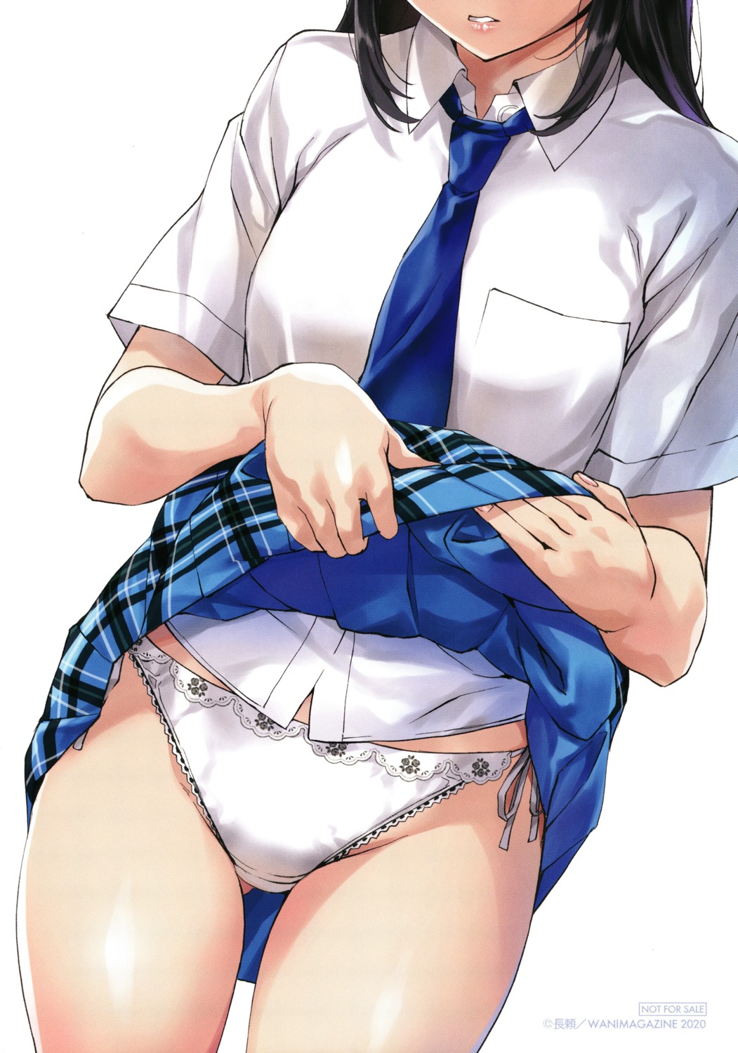 chou_yoriyuki pantsu seifuku skirt_lift string_panties