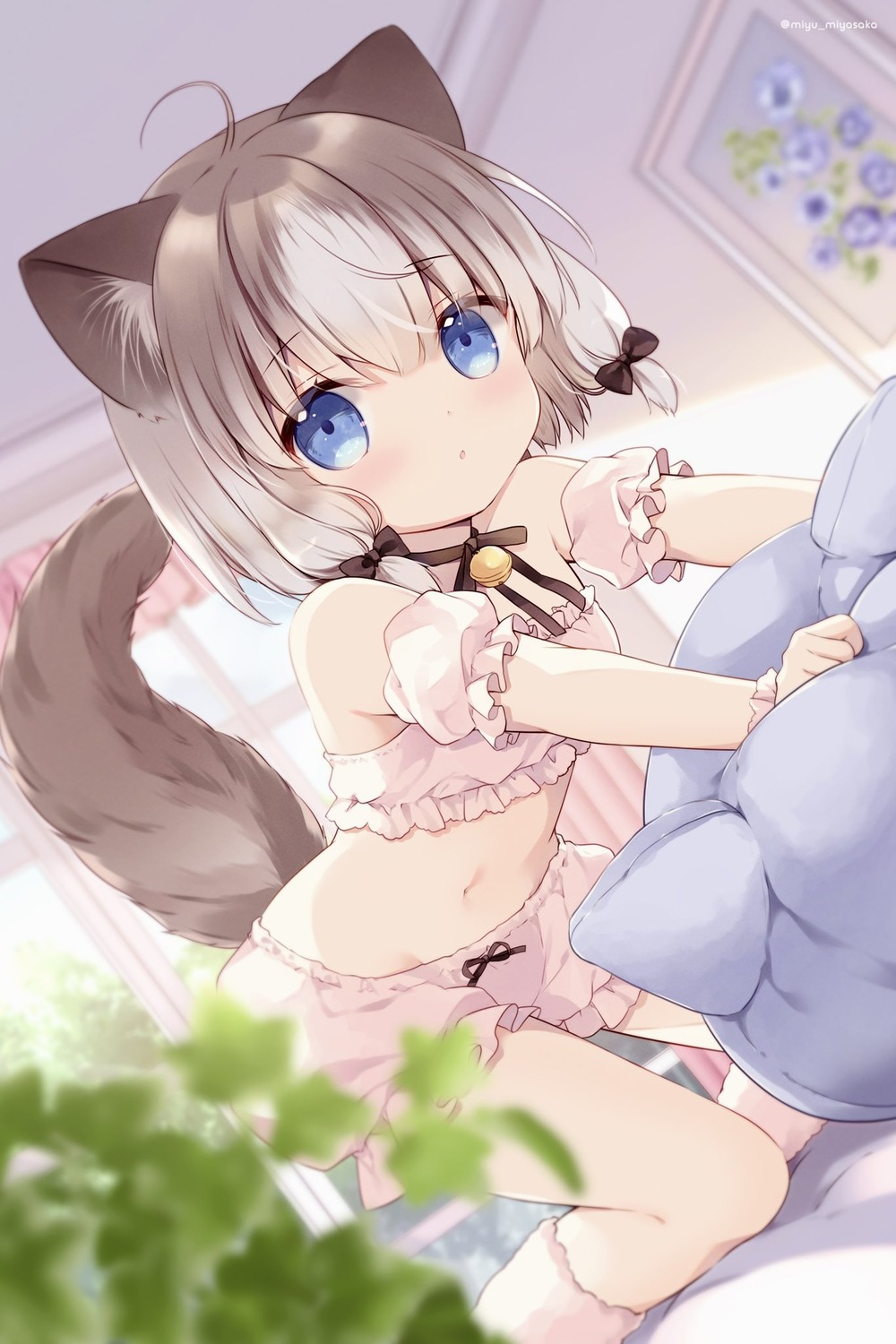 animal_ears bloomers lingerie loli miyasaka_miyu nekomimi tail