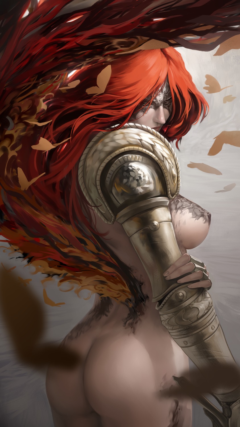 armor ass elden_ring malenia naked somebody_(leiking00) wings