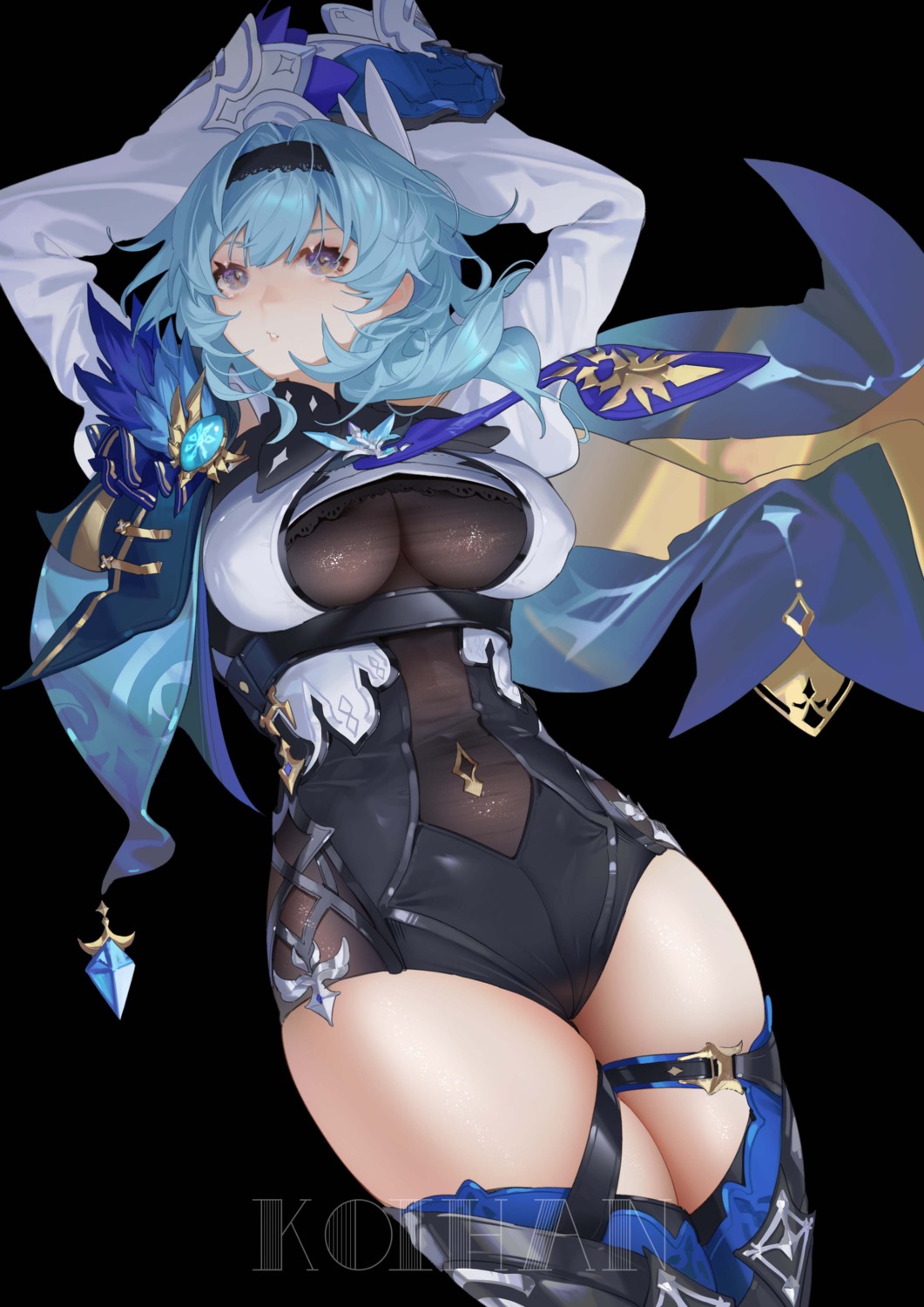 eula garter genshin_impact koi_han thighhighs