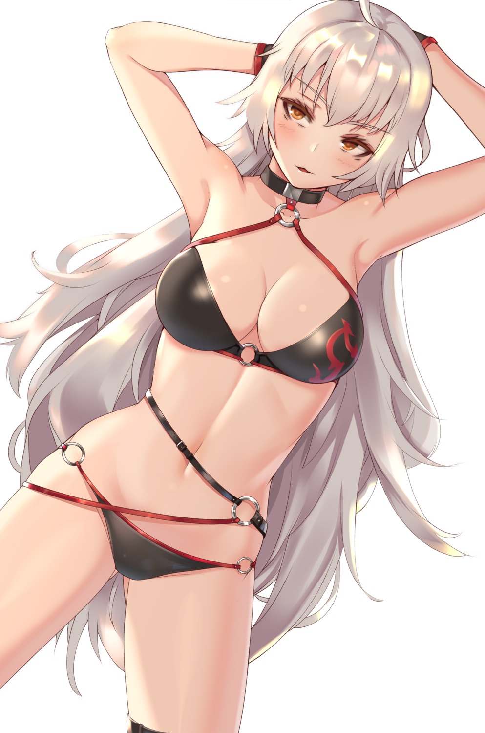 bikini clyde_s fate/grand_order garter jeanne_d'arc jeanne_d'arc_(alter)_(fate) swimsuits