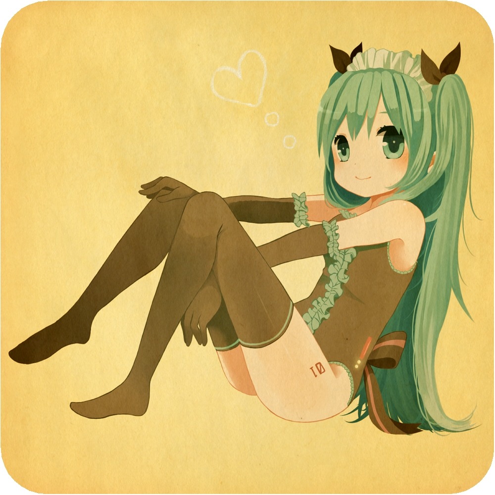 hatsune_miku ruchiru thighhighs vocaloid