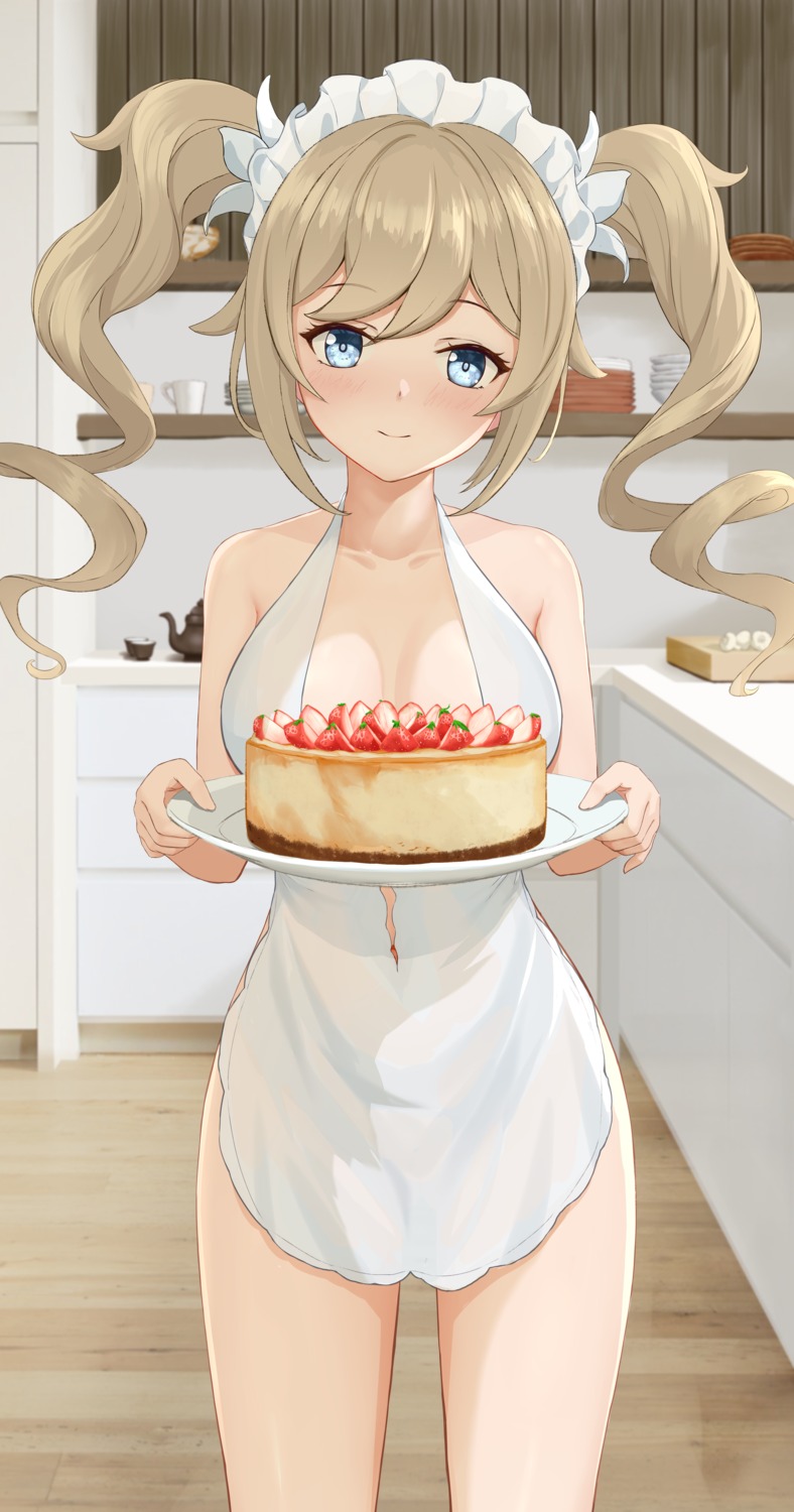 barbara_(genshin_impact) genshin_impact gmg_(jiang35562897) naked_apron see_through