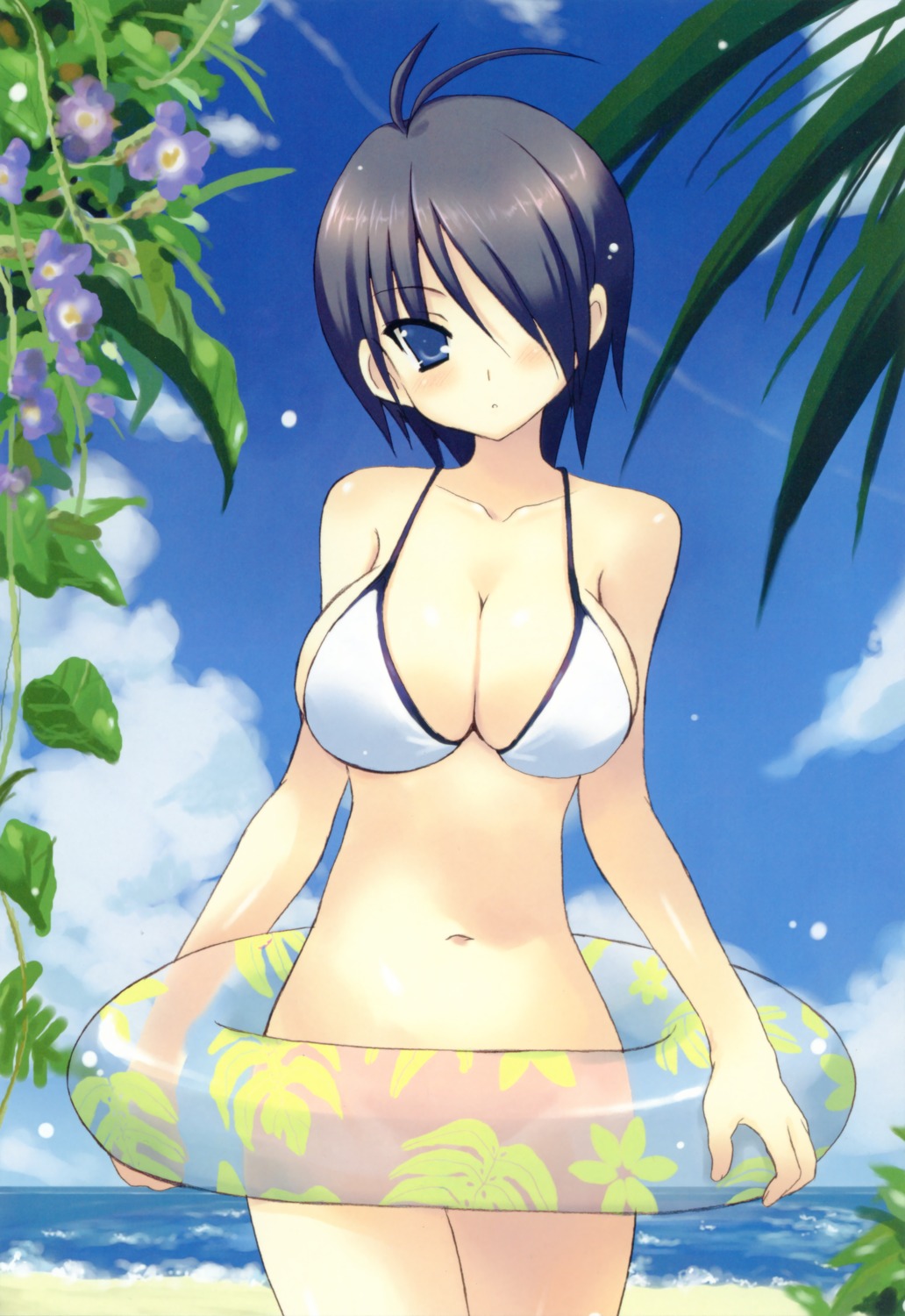 bikini bottomless cleavage kirishima_sakura kyougoku_shin sakura_sakura swimsuits