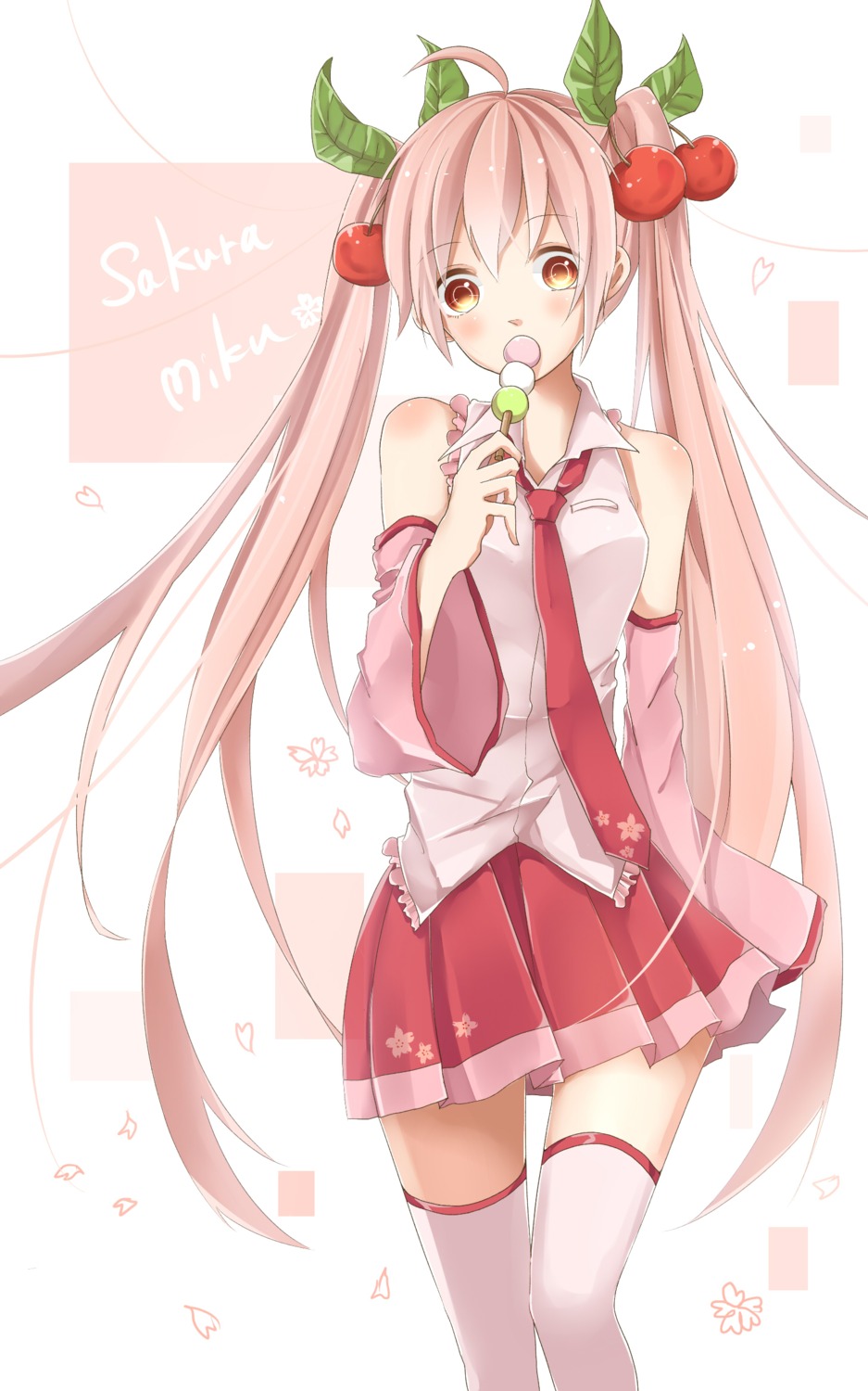 hatsune_miku mai_mugi sakura_miku thighhighs vocaloid