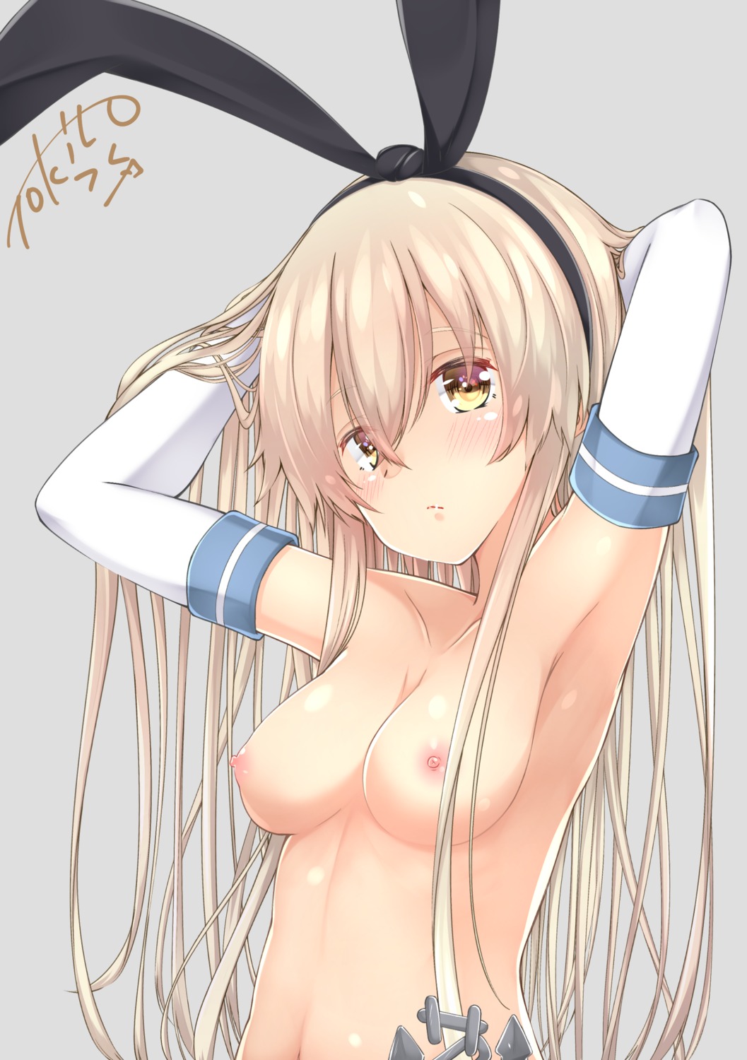 kantai_collection nipples shimakaze_(kancolle) tagme topless