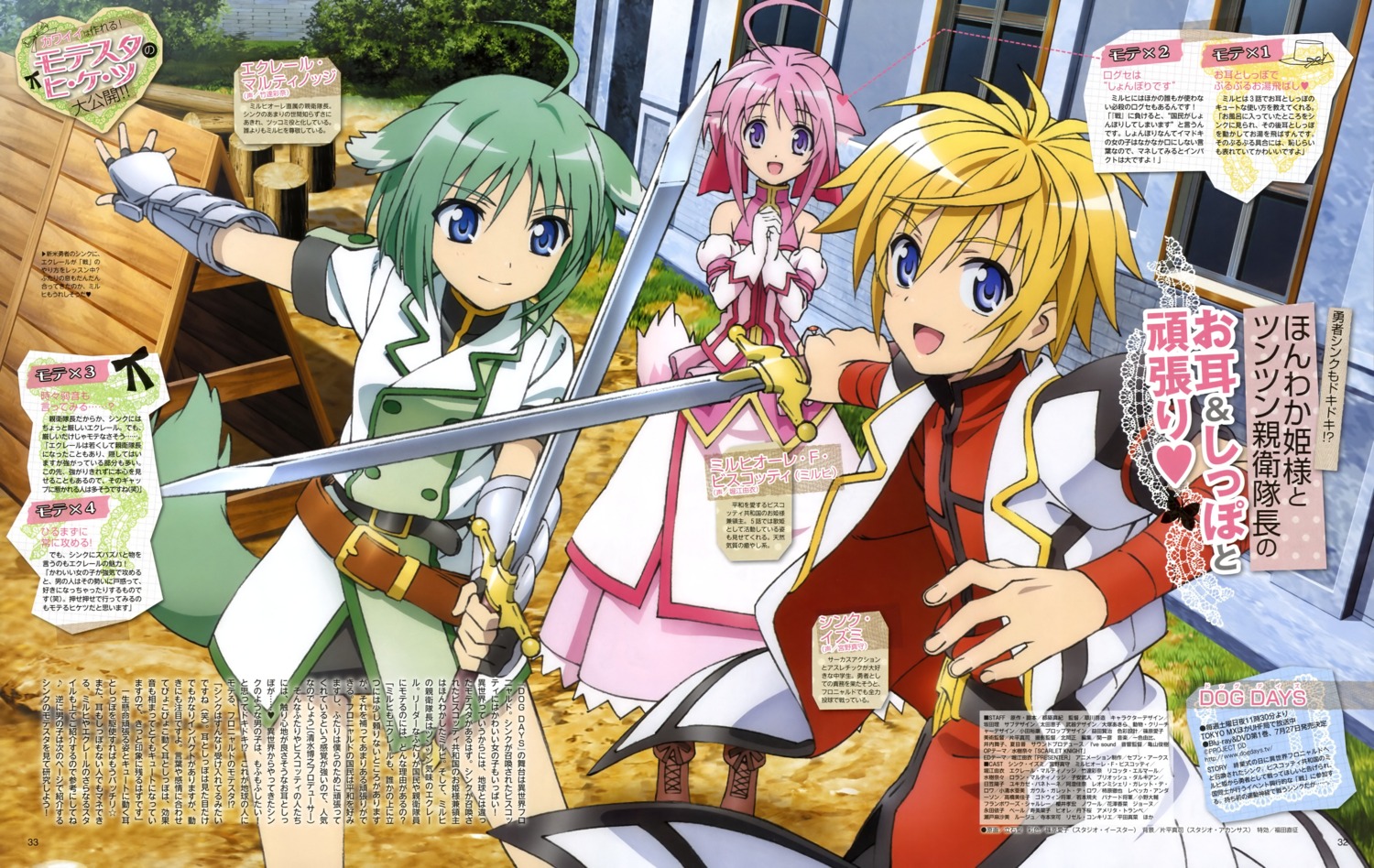 animal_ears dog_days eclair_martinozzi millhiore_f_biscotti shinku_izumi sword tateishi_kiyoshi