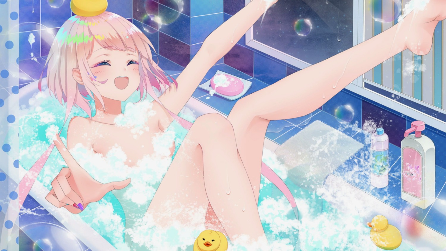 bathing game_cg mirror_(game) naked tagme wet