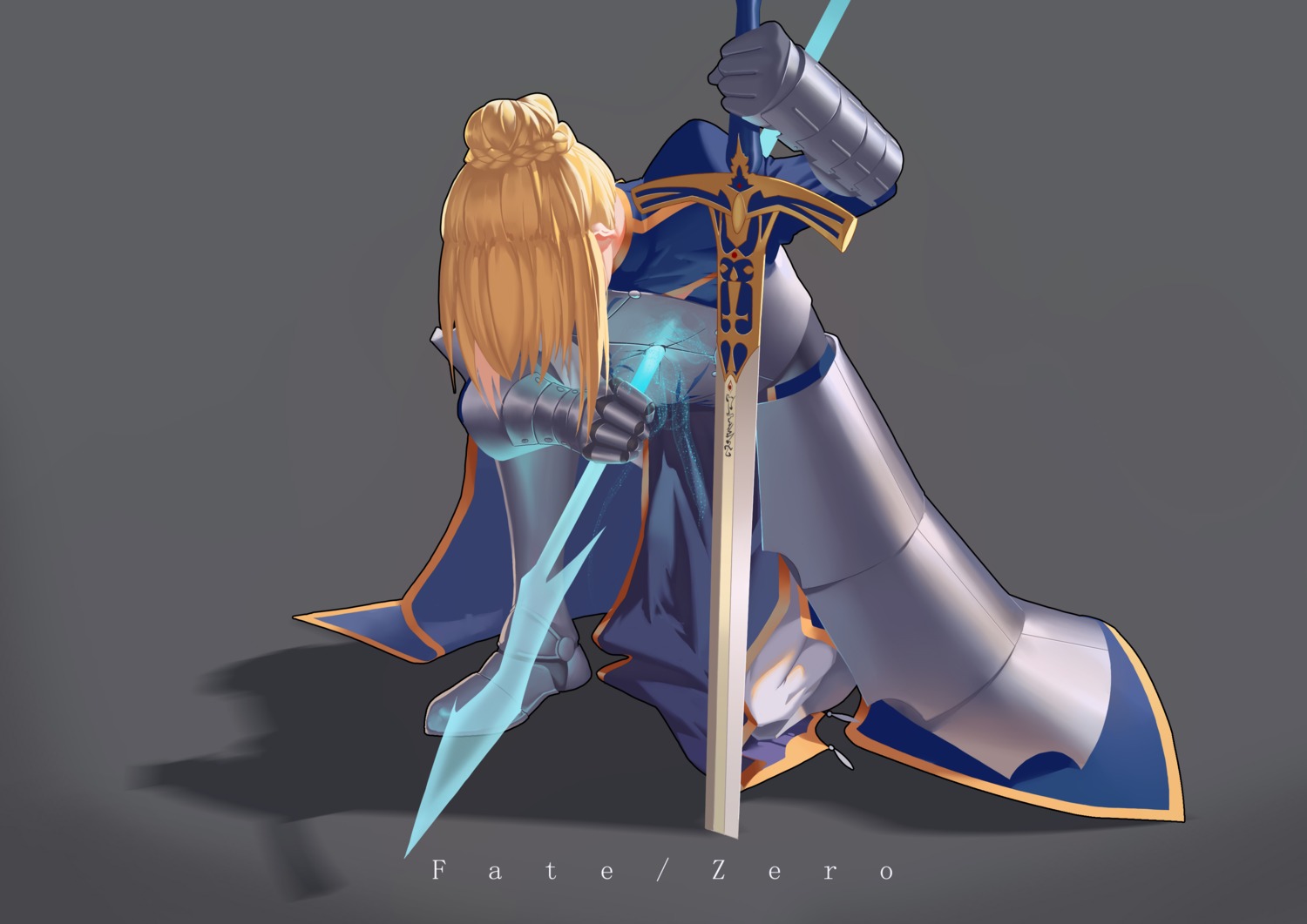 armor dress fate/stay_night fate/zero saber sword takamitsu-kun