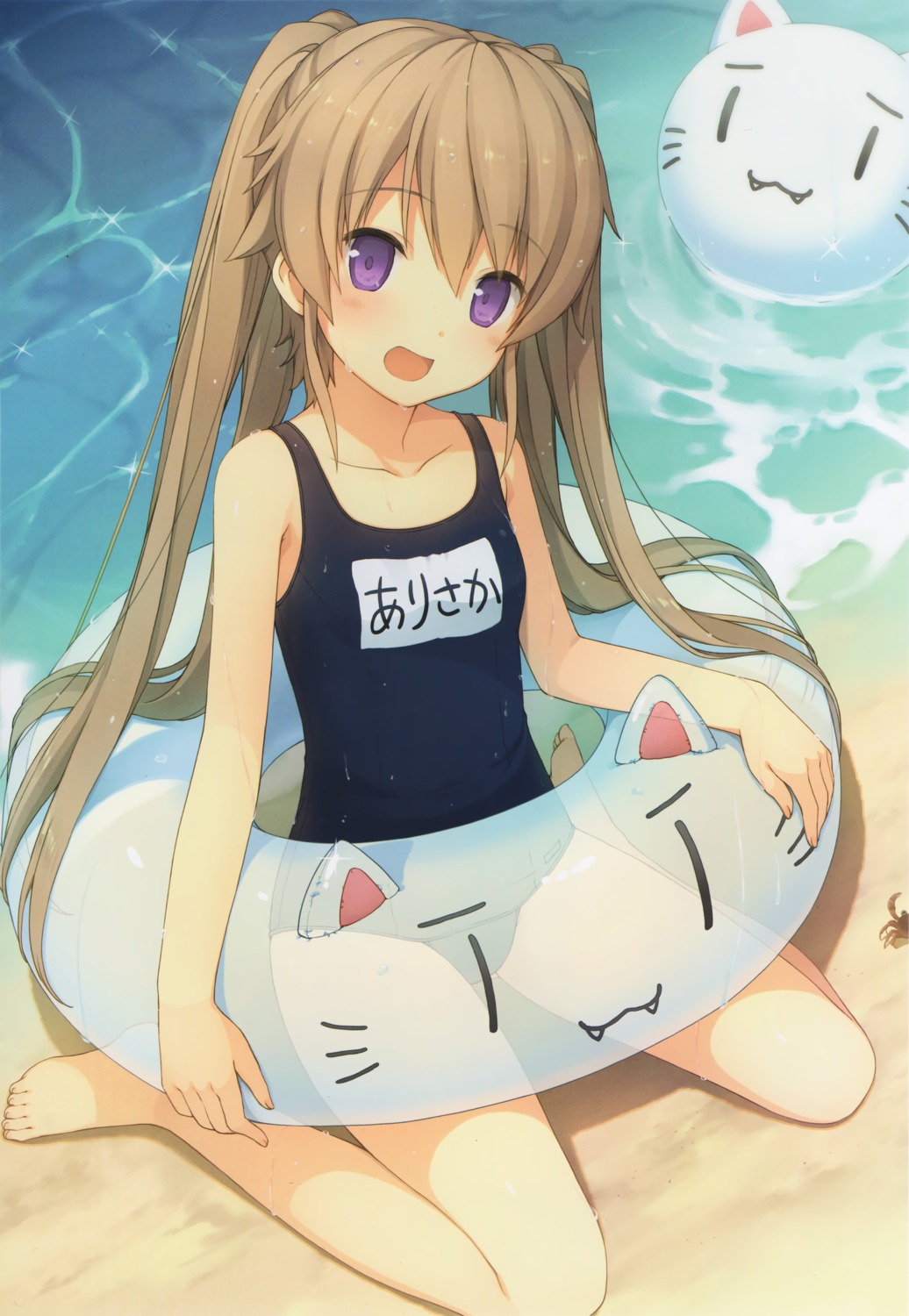 ao_no_kanata_no_four_rhythm arisaka_mashiro school_swimsuit sprite suzumori swimsuits