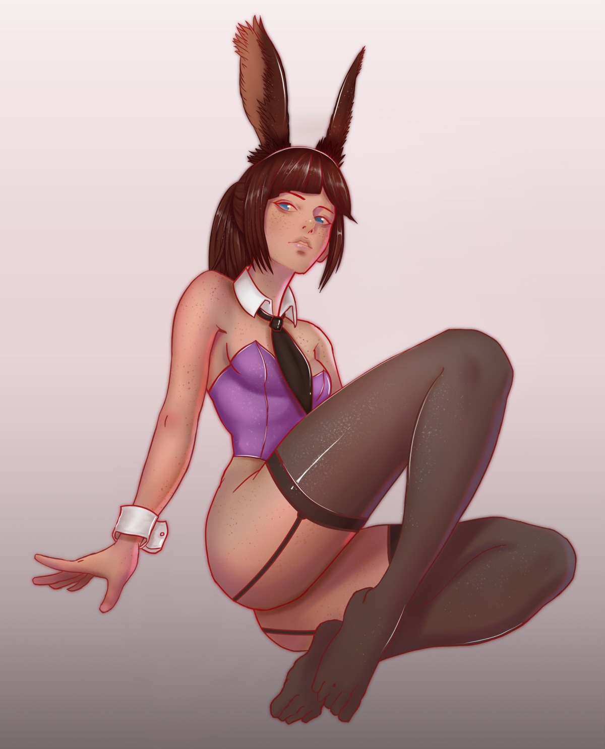 animal_ears bunny_ears bunny_girl neuko1n stockings thighhighs