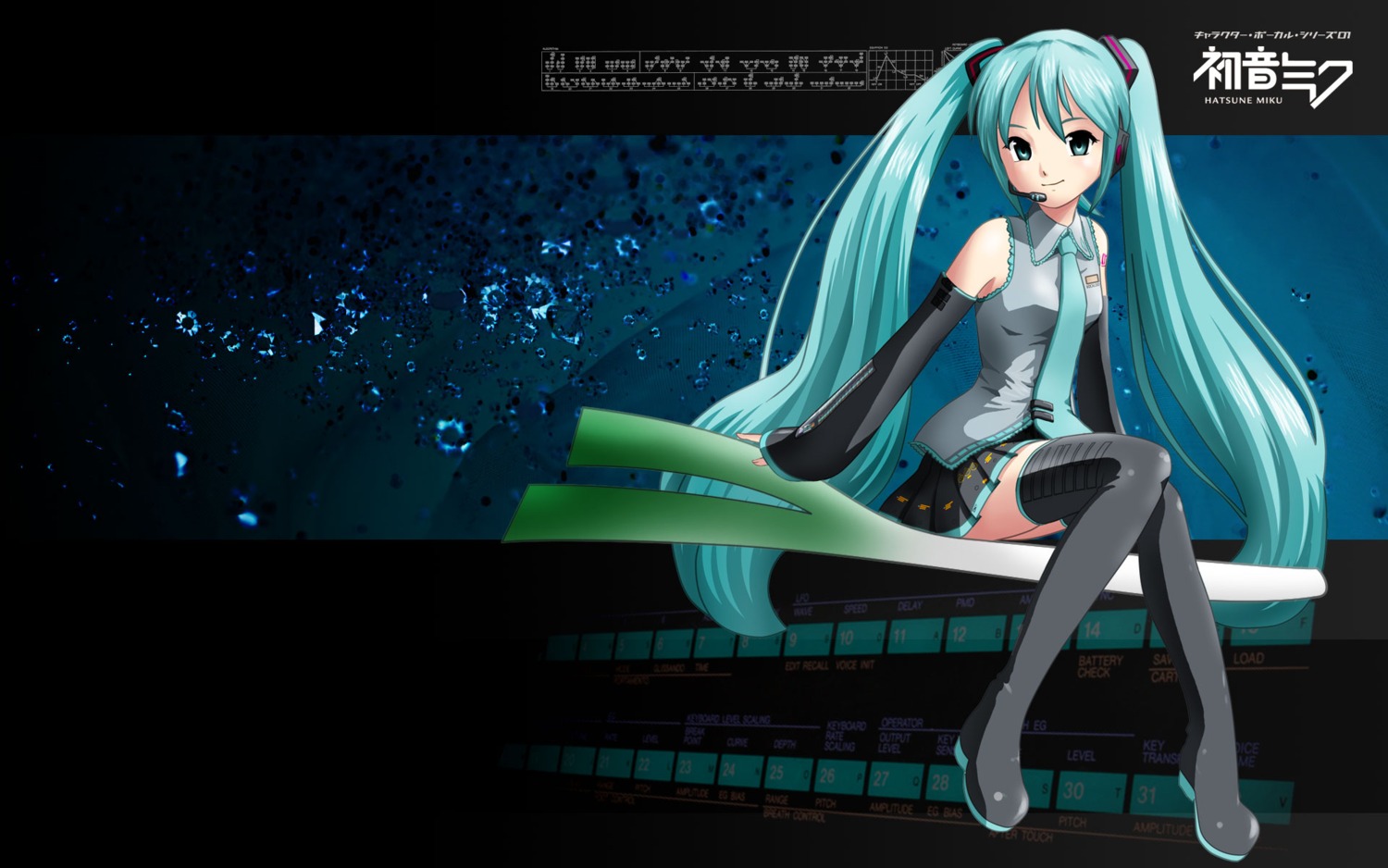 hatsune_miku tagme thighhighs vocaloid wallpaper