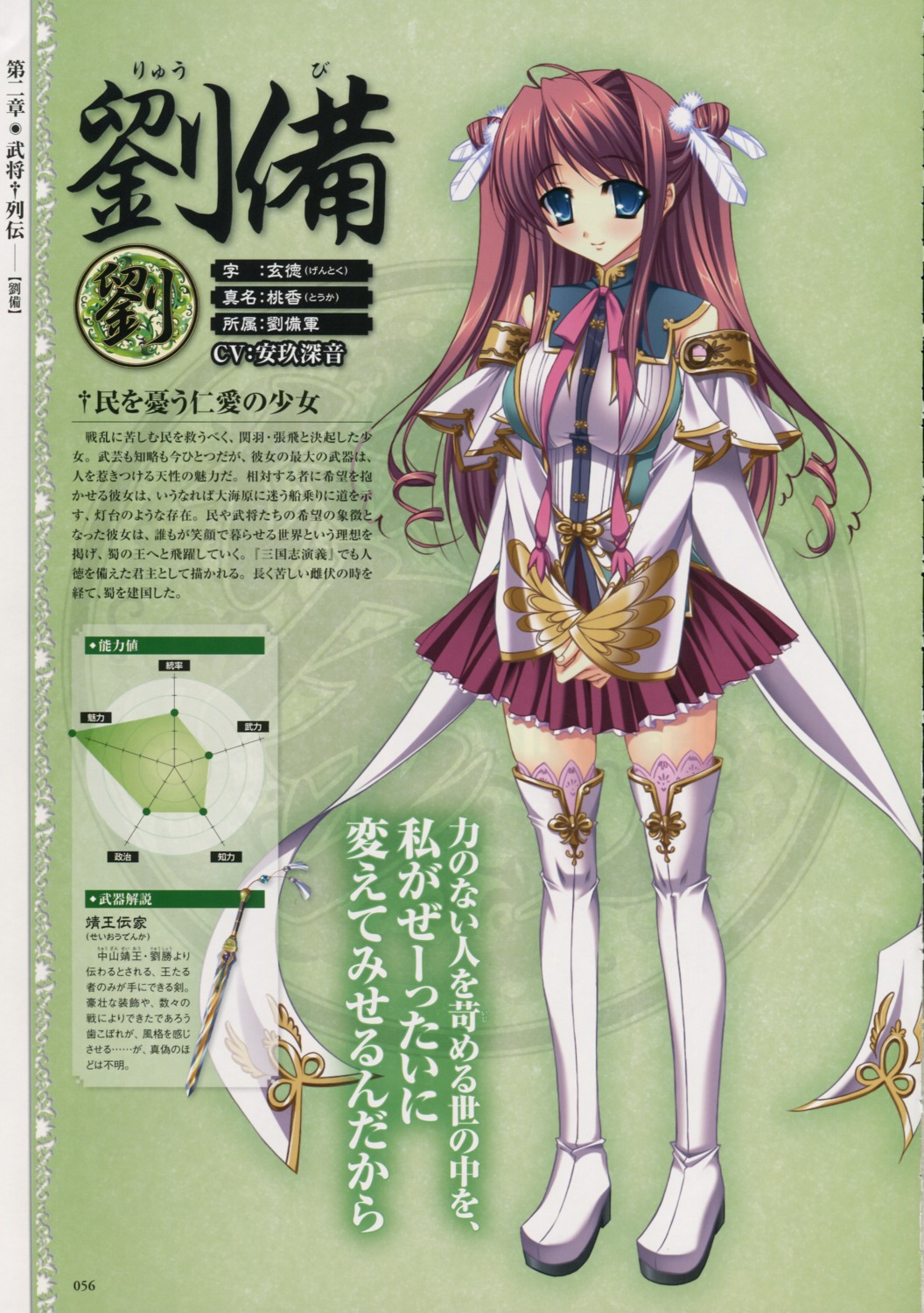 baseson koihime_musou profile_page ryuubi thighhighs