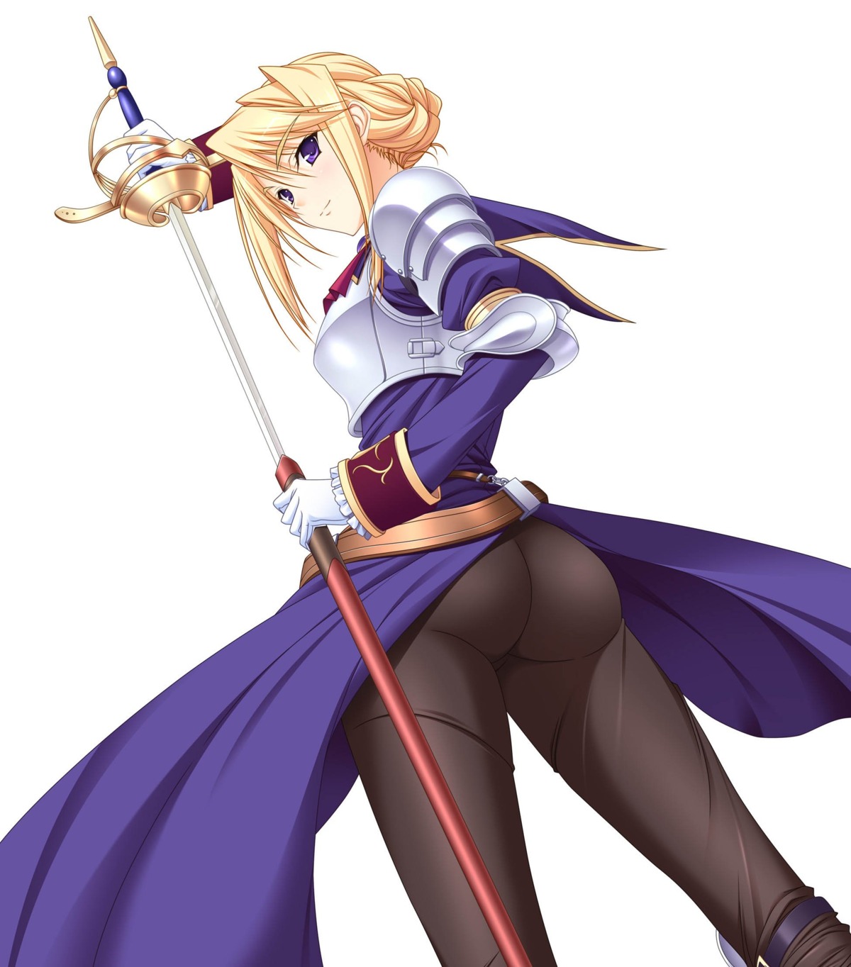 armor ass komori_kei princess_lover! sword sylvia_van_hossen