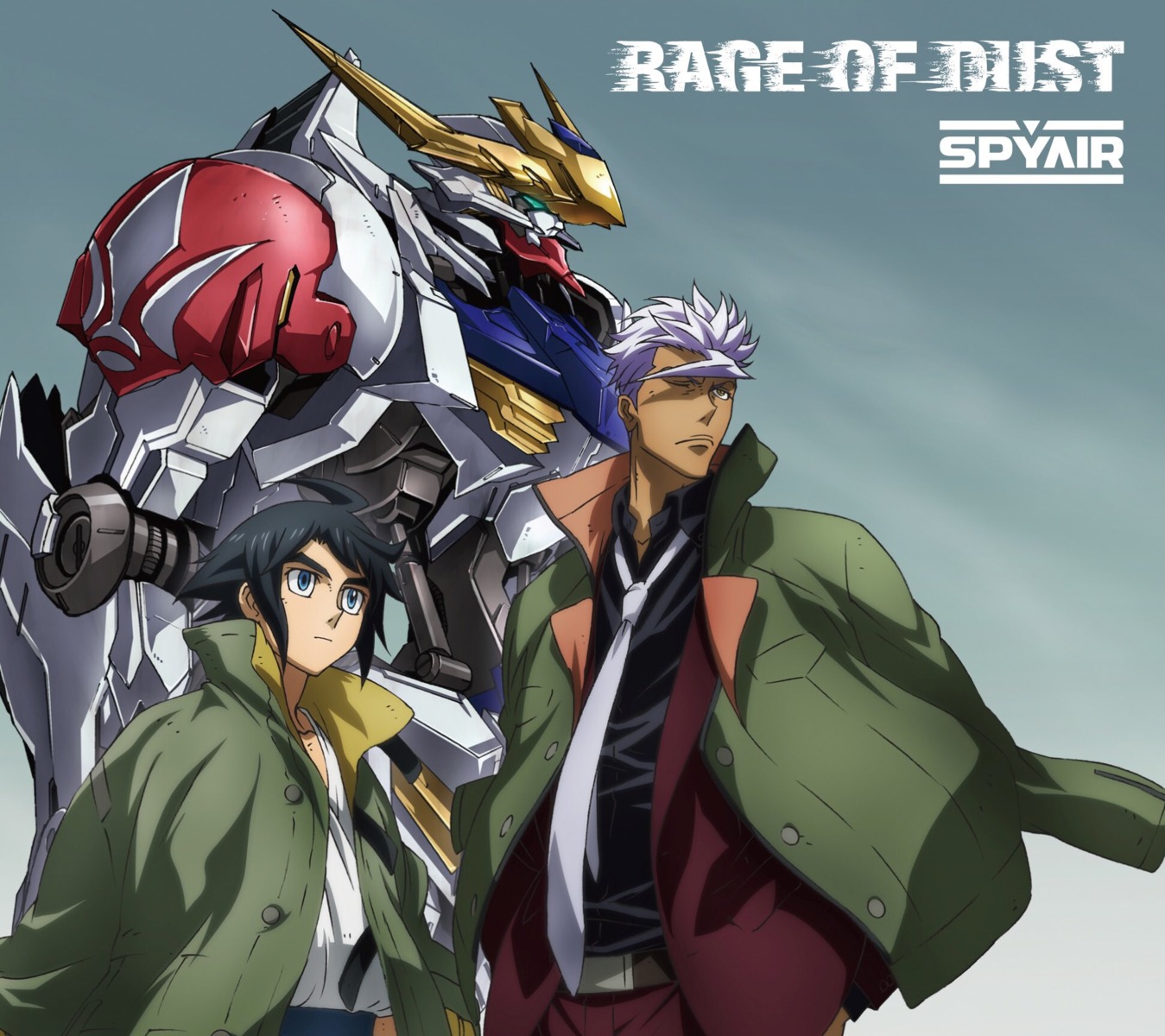 arisawa_hiroshi chiba_michinori disc_cover gundam gundam_barbatos gundam_barbatos_lupus gundam_iron-blooded_orphans male mecha mikazuki_augus orga_itsuka