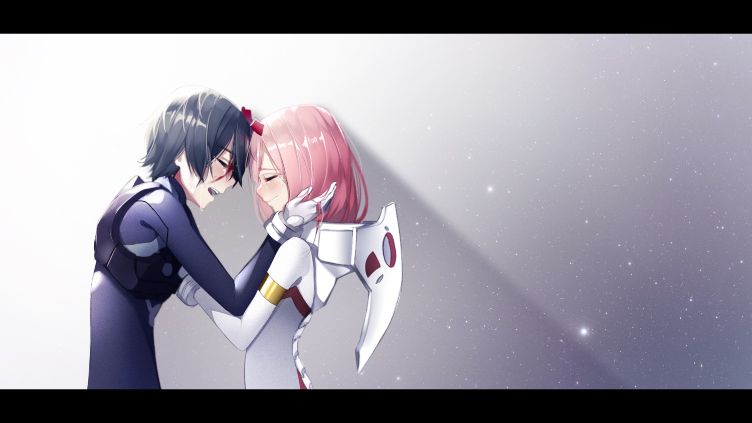 bodysuit darling_in_the_franxx hiro_(darling_in_the_franxx) horns the_cold wallpaper zero_two_(darling_in_the_franxx)