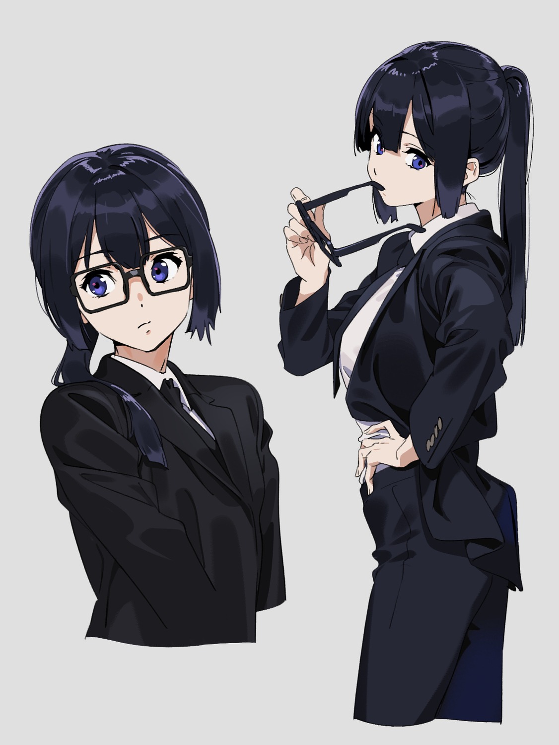 business_suit hibike!_euphonium kamo_kamen kousaka_reina megane