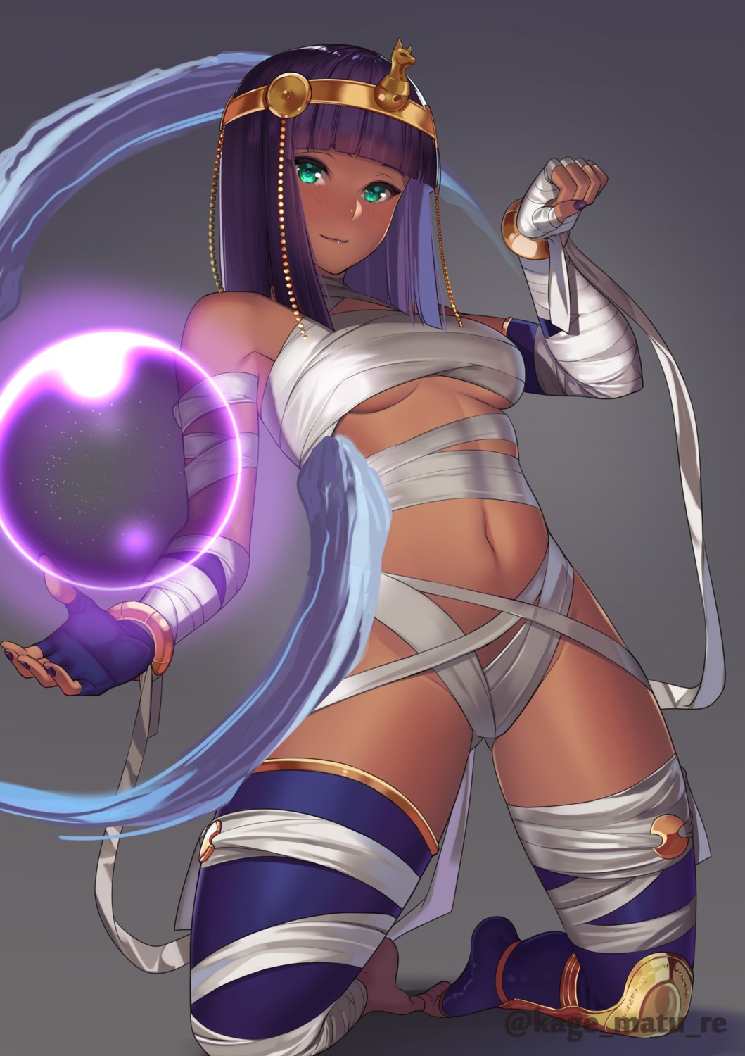 bandages kagematsuri menat naked_ribbon street_fighter thighhighs