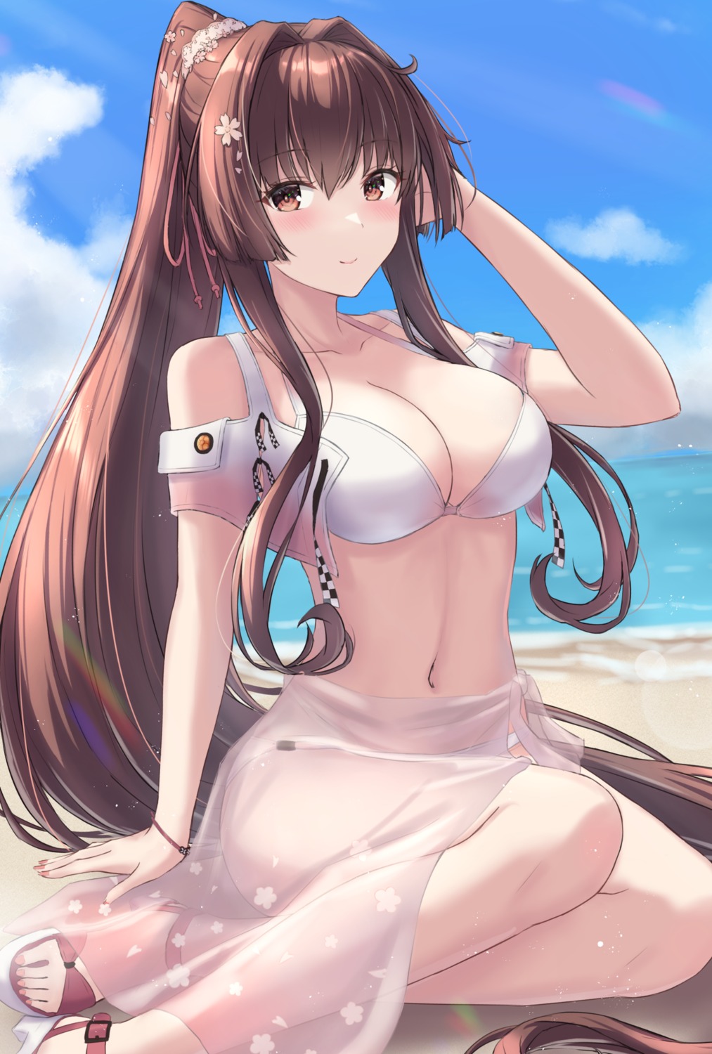 bikini kantai_collection monoku see_through swimsuits yamato_(kancolle)