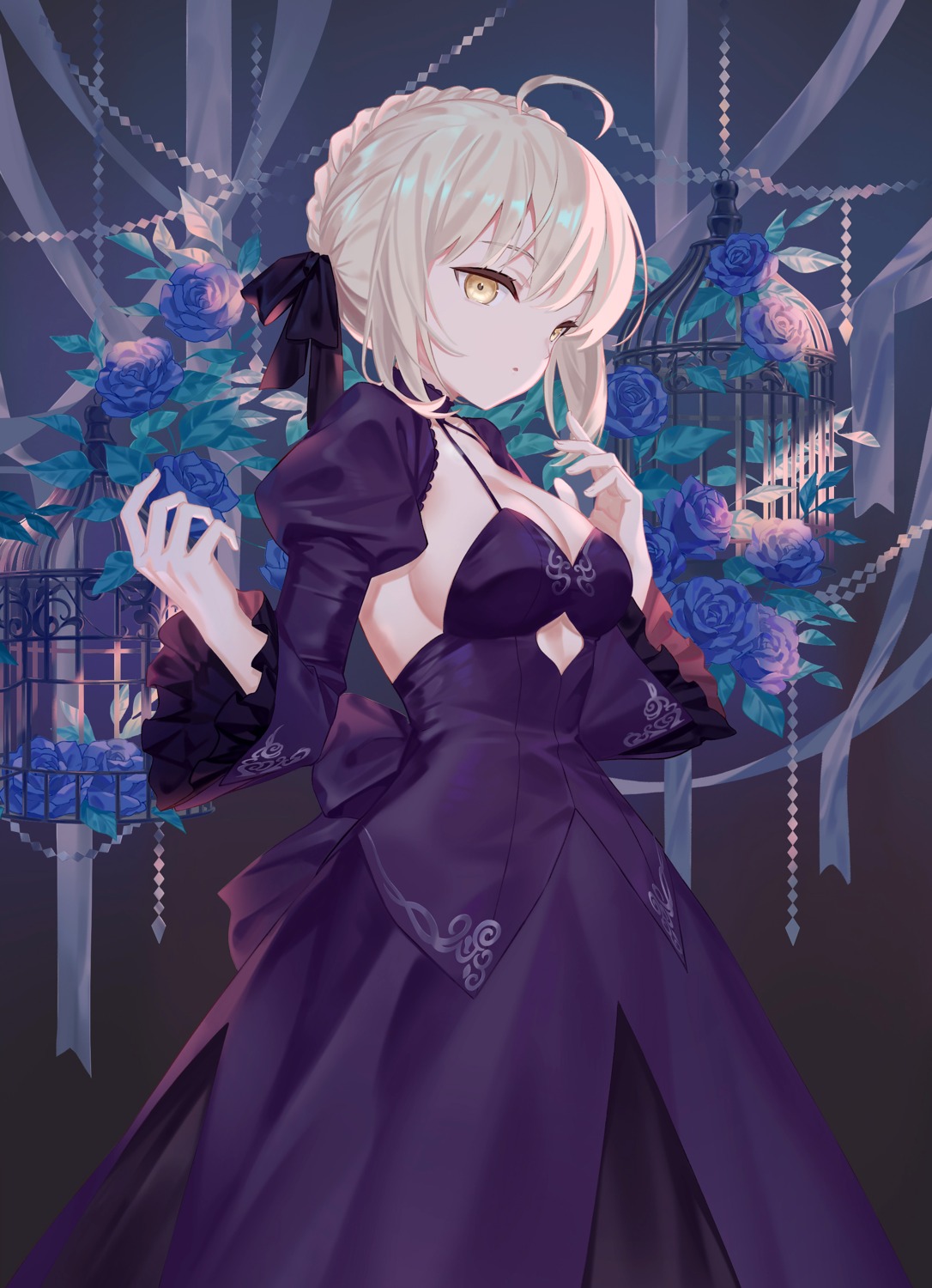 dress fate/grand_order littleamber no_bra saber saber_alter