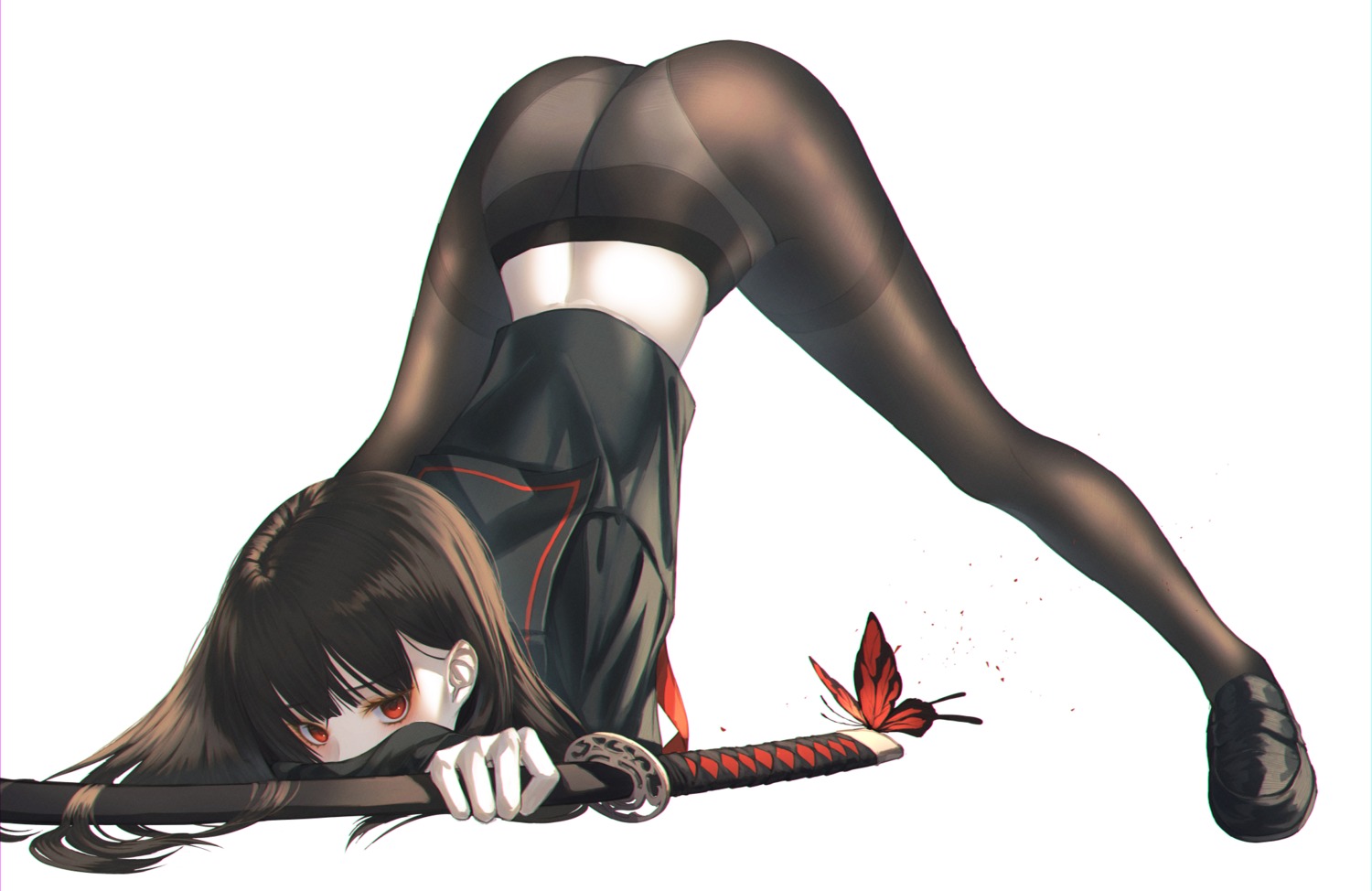 neon_(pixiv_31150749) pantsu pantyhose seifuku sword