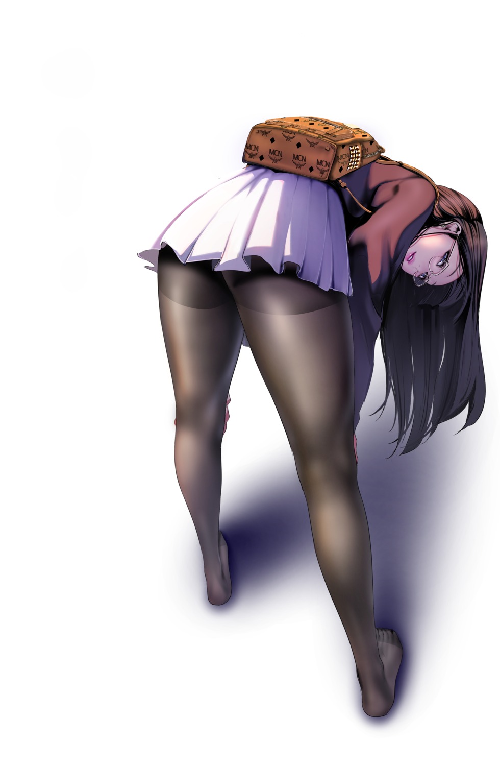 ass brave_new_world detexted megane pantyhose skirt_lift yoongonji