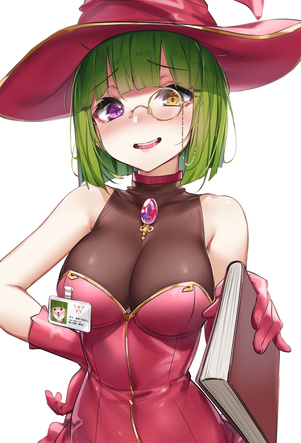 heterochromia megane no_bra see_through wet_elephant witch