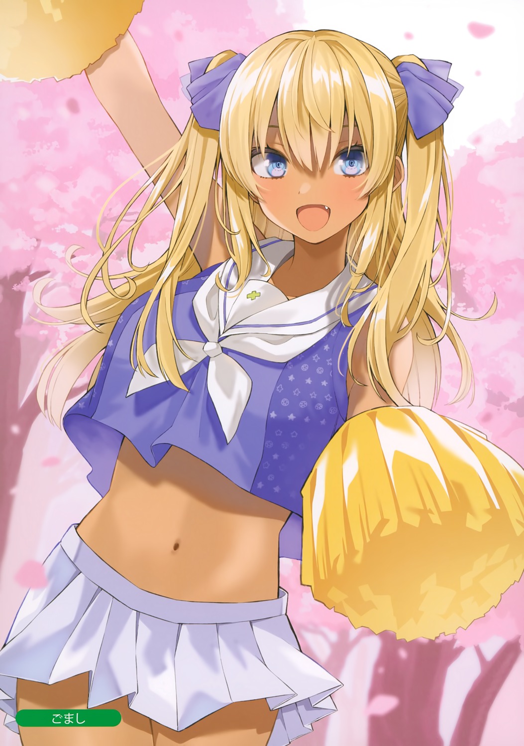 cheerleader gomashi_(goma) seifuku skirt_lift