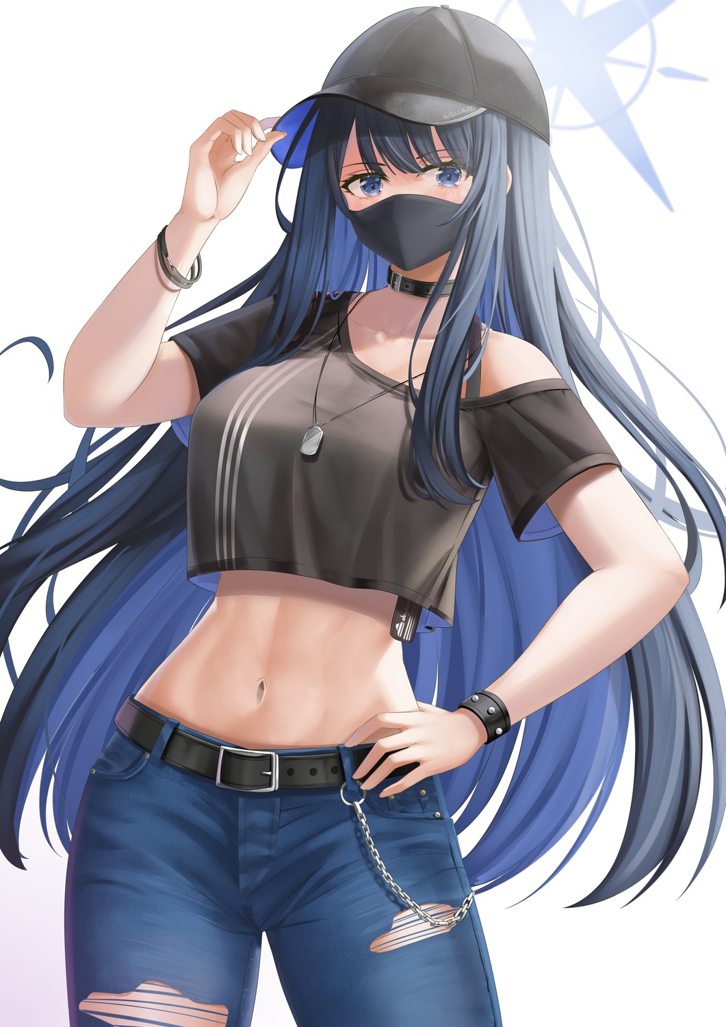 arikawa_rui blue_archive halo joumae_saori torn_clothes