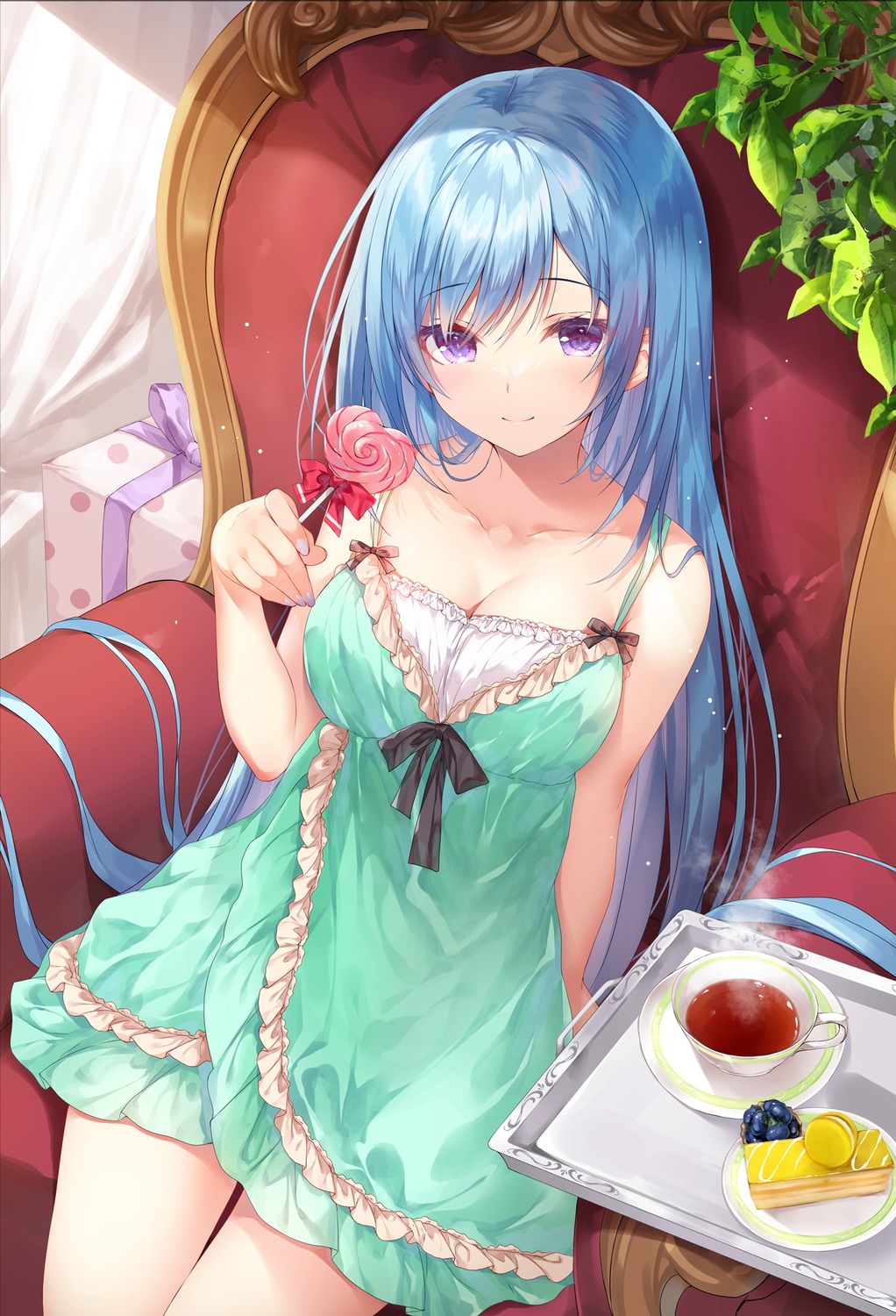 cleavage dress emori_miku emori_miku_project miwabe_sakura