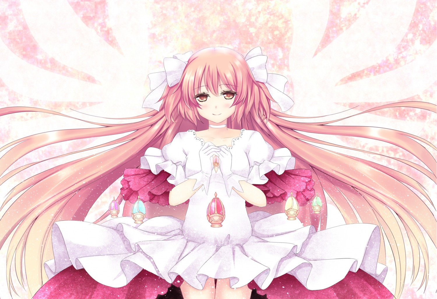 dress kaname_madoka mahou_shoujo_madoka_magica ultimate_madoka uyamuya wings