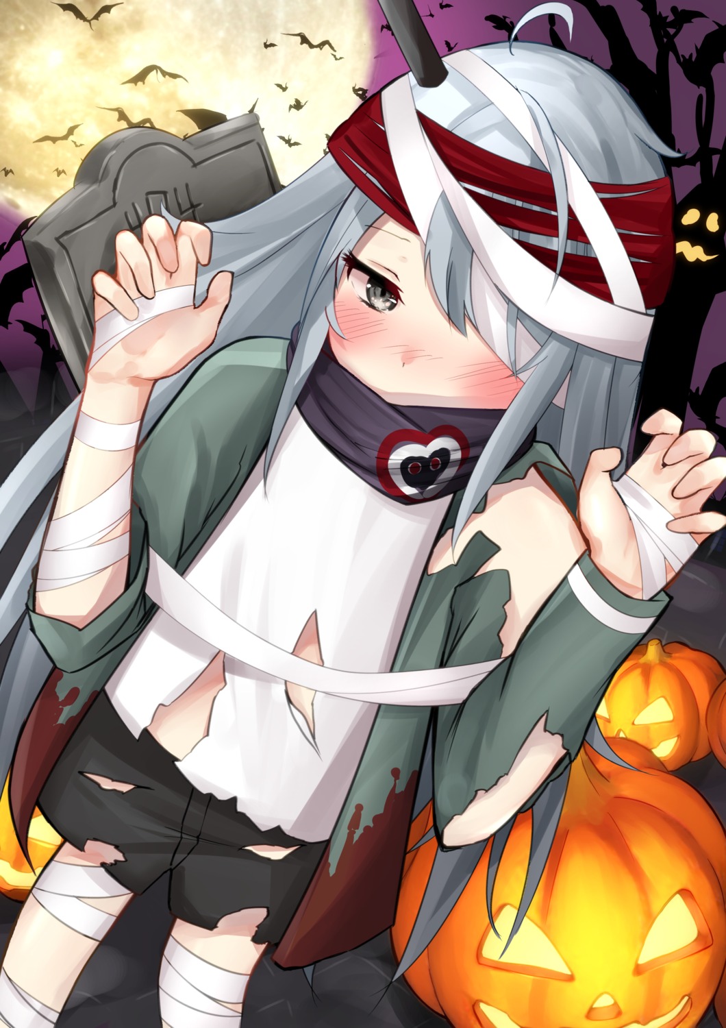 bandages g11_(girls_frontline) girls_frontline halloween tagme torn_clothes