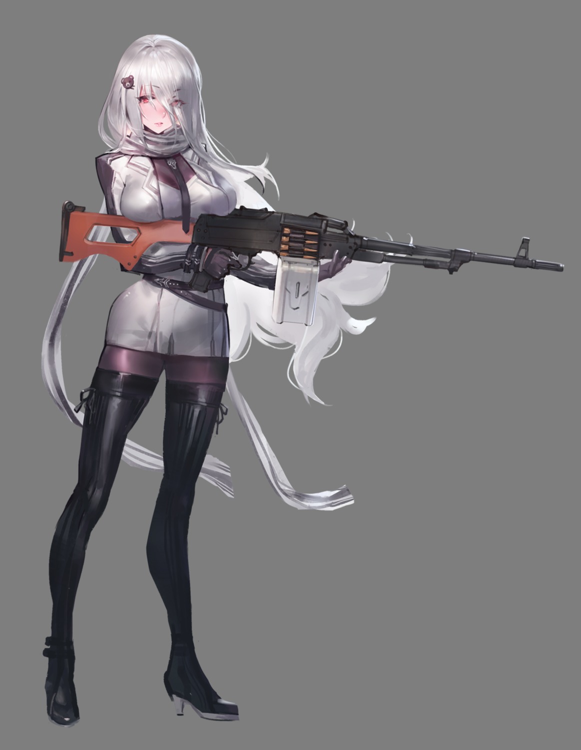 girls_frontline gun heels kishiyo pantyhose pk_(girls_frontline) thighhighs transparent_png uniform