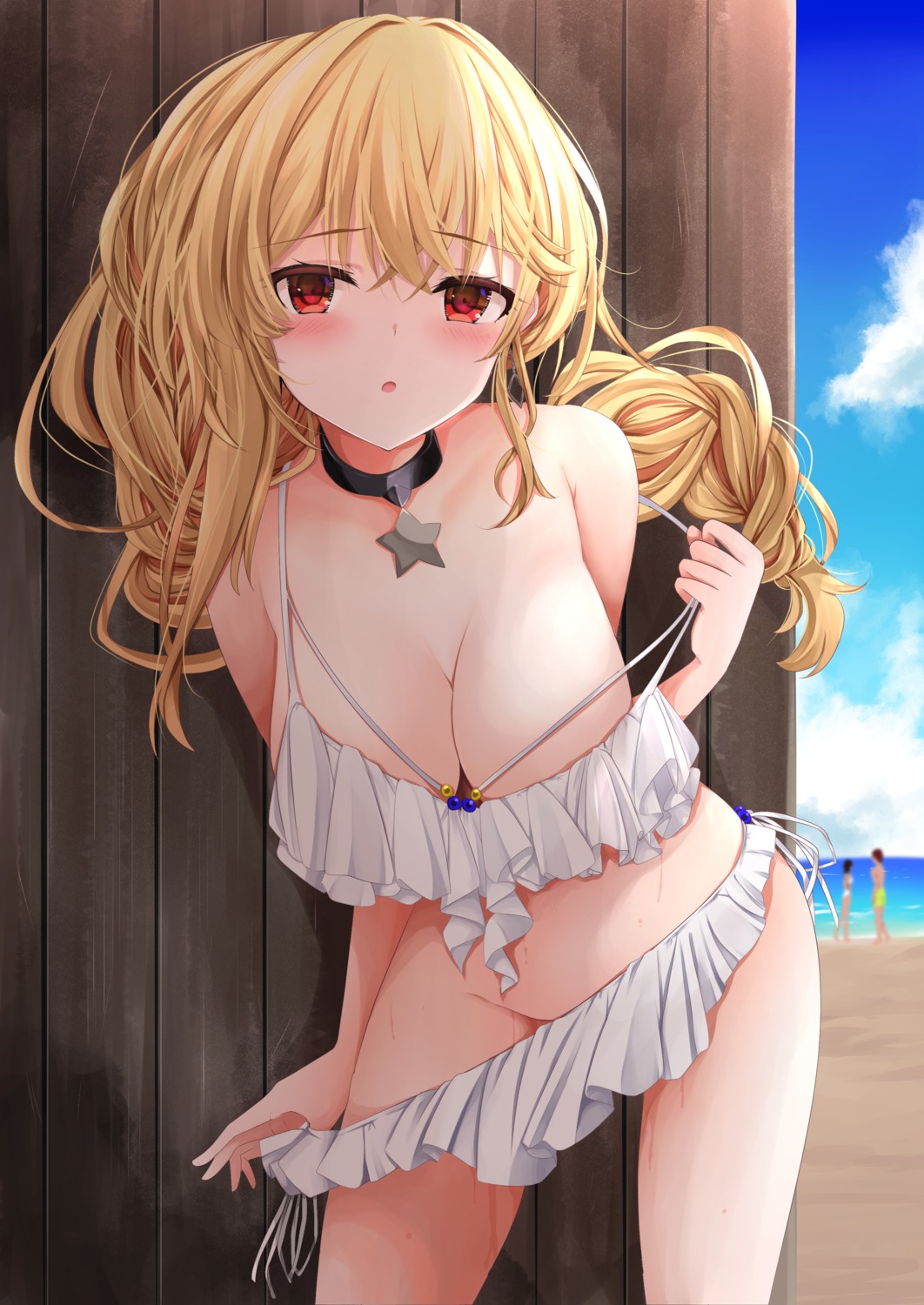 bikini kitora_(kisekinonameko) panty_pull swimsuits undressing