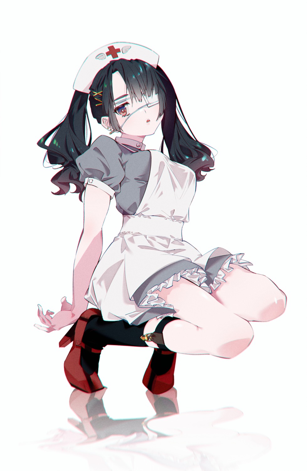 eyepatch heels nurse shiomi_(lowrise)