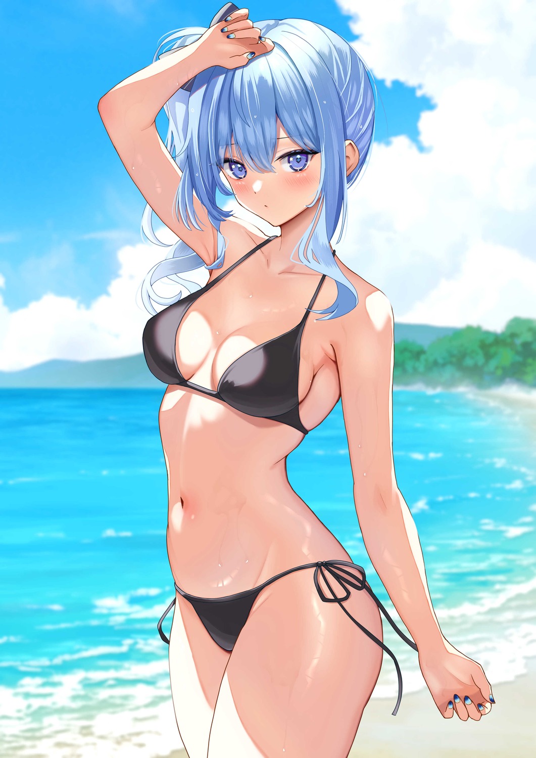 bikini hololive hoshimachi_suisei jpeg_artifacts o29sukizero swimsuits