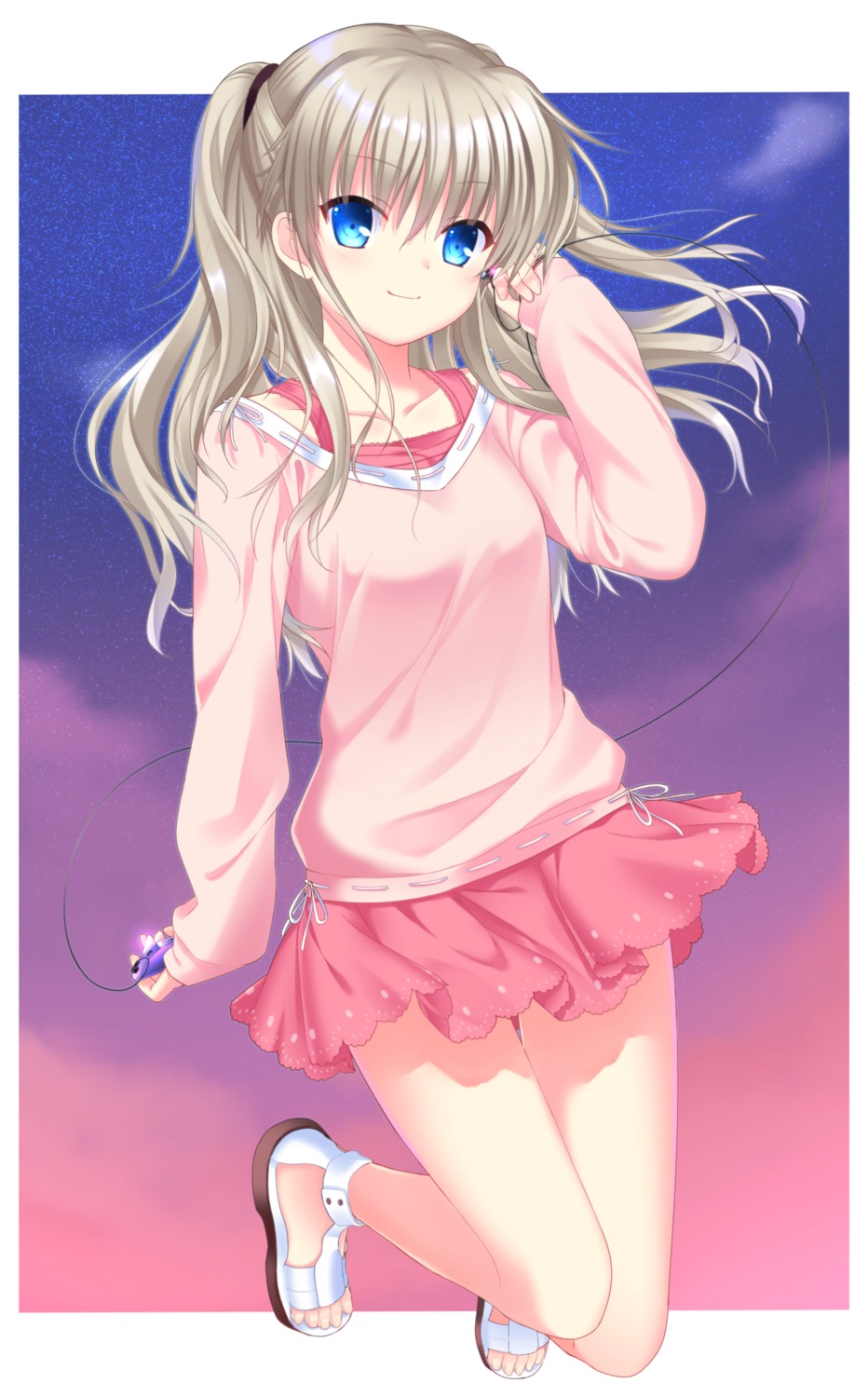 charlotte otou_(otou_san) skirt_lift sweater tomori_nao