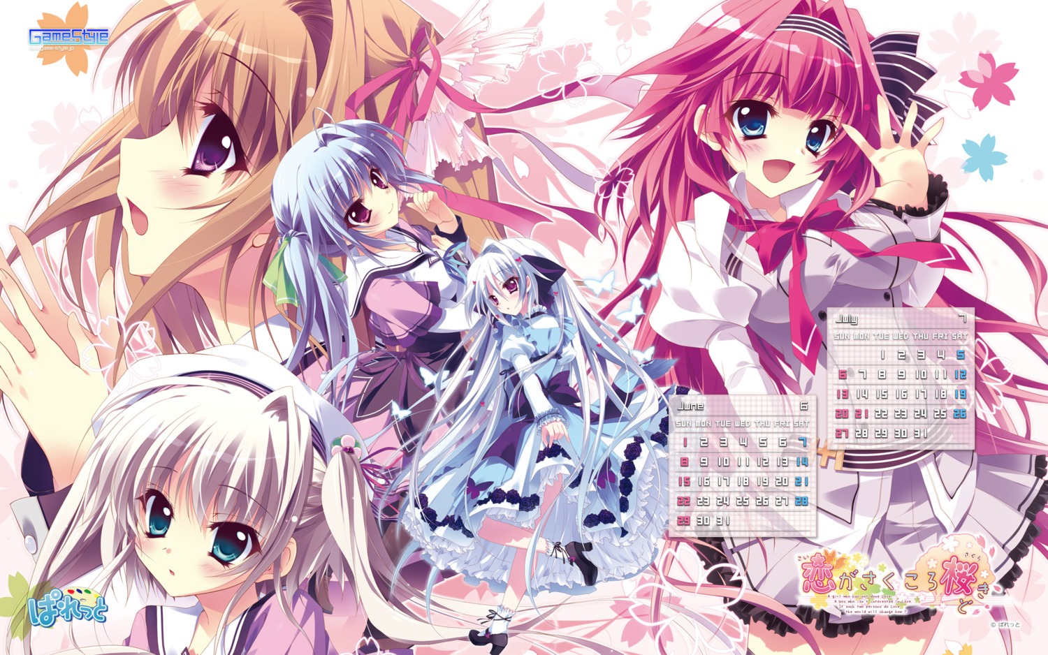 asaba_konami calendar heels ichinose_mio_(koi_ga_saku_koro_sakura_doki) izumi_tsubasu jinpou_an koi_ga_saku_koro_sakura_doki palette seifuku tina_(sakusaku) tsukishima_yuuri wallpaper