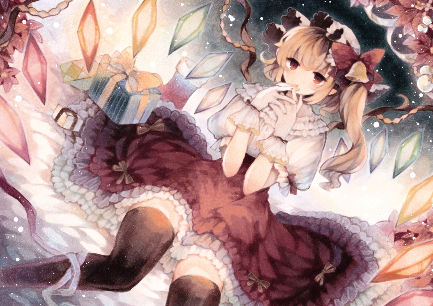 flandre_scarlet thighhighs touhou wings wiriam07