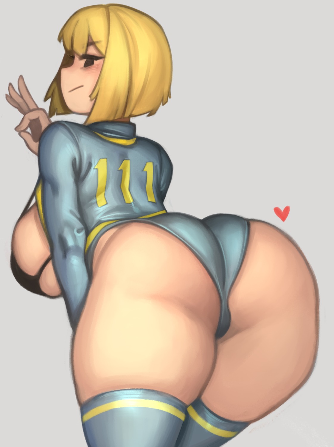 ass bra fallout kelvin_hiu leotard thighhighs vault_girl