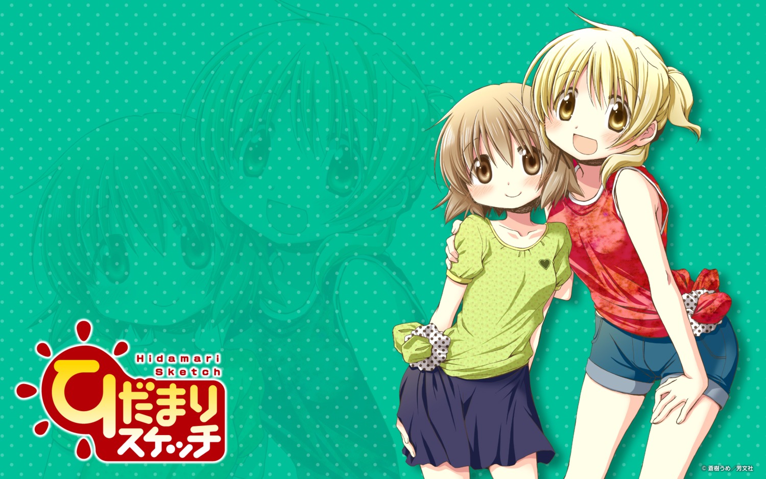 aoki_ume hidamari_sketch miyako wallpaper yuno