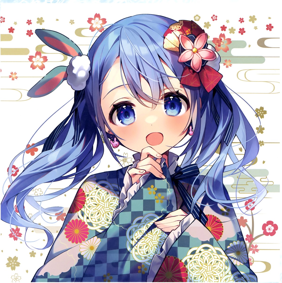 animal_ears bunny_ears kimono sesera suimya