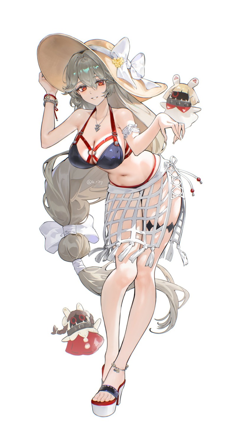 alexandrina_sebastiane bikini garter heels rity swimsuits zenless_zone_zero