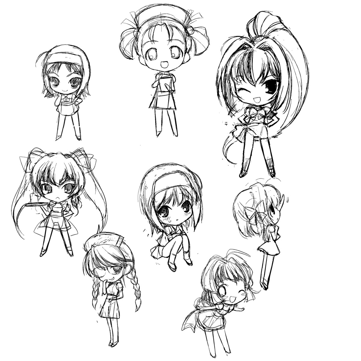 a1 chibi daikuuji_ayu hayase_mitsuki initial-g monochrome pantsu sakaki_chizuru seifuku suzumiya_akane suzumiya_haruka tamano_mayu waitress