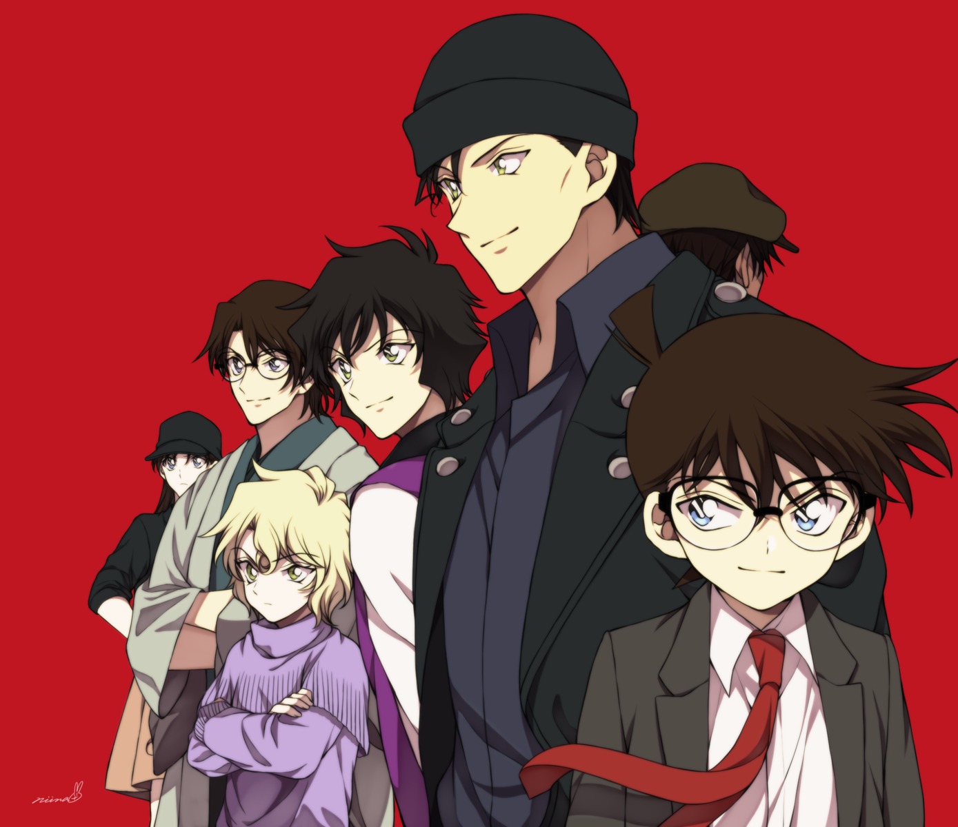 akai_shuuichi akai_tsutomu business_suit detective_conan edogawa_conan haneda_shuukichi japanese_clothes mary_sera megane miyamoto_yumi niina_1oo9 sera_masumi