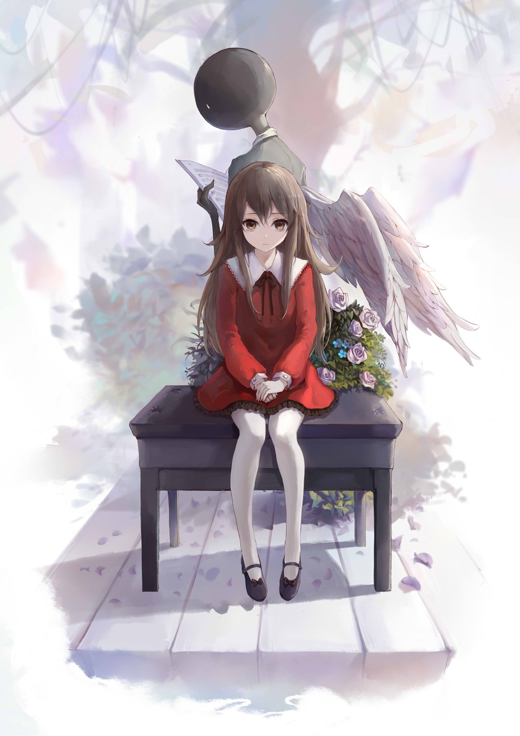 deemo deemo_(character) dress little_girl pantyhose sishenfan wings