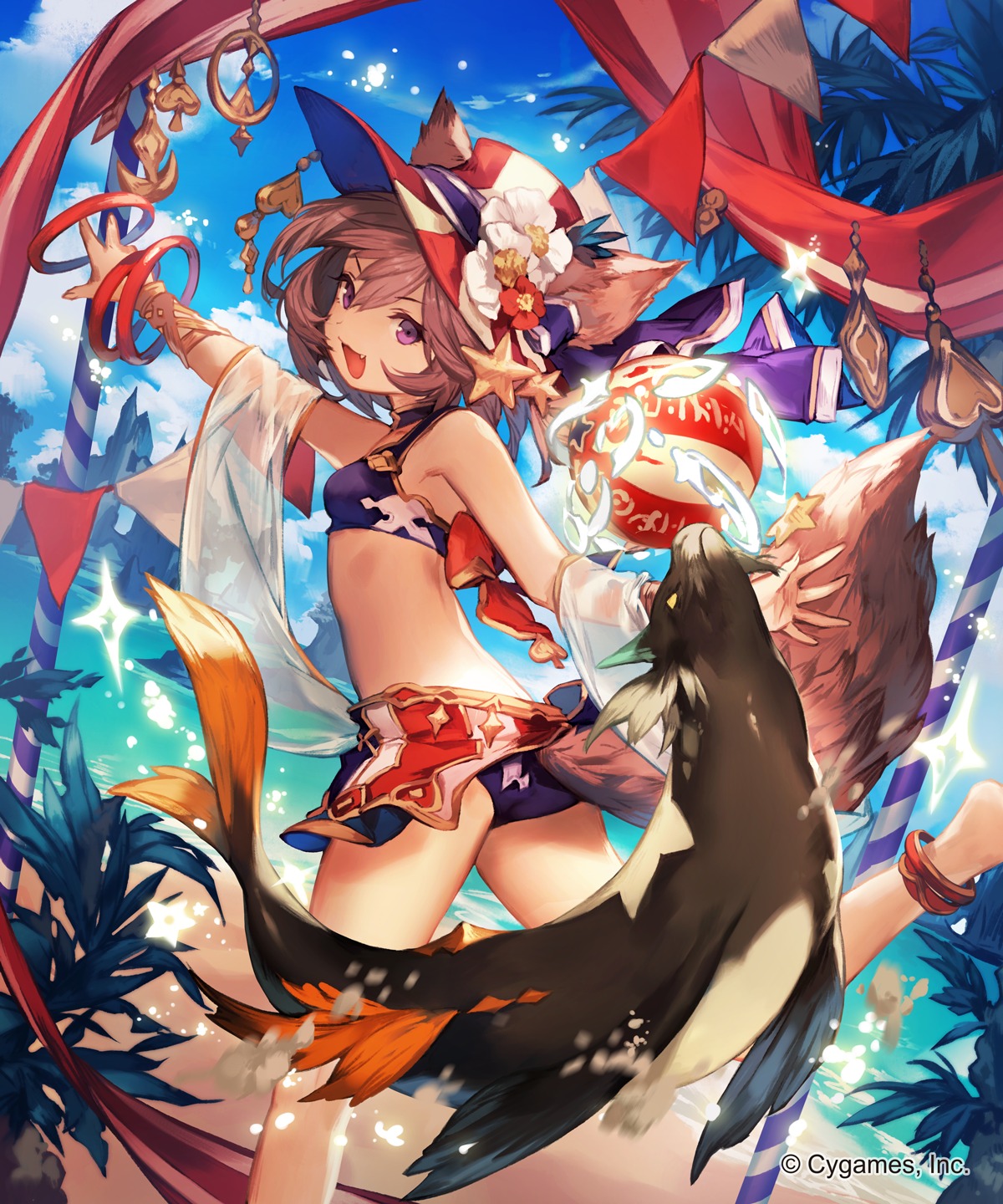 animal_ears bikini lee_hyeseung shingeki_no_bahamut swimsuits tail