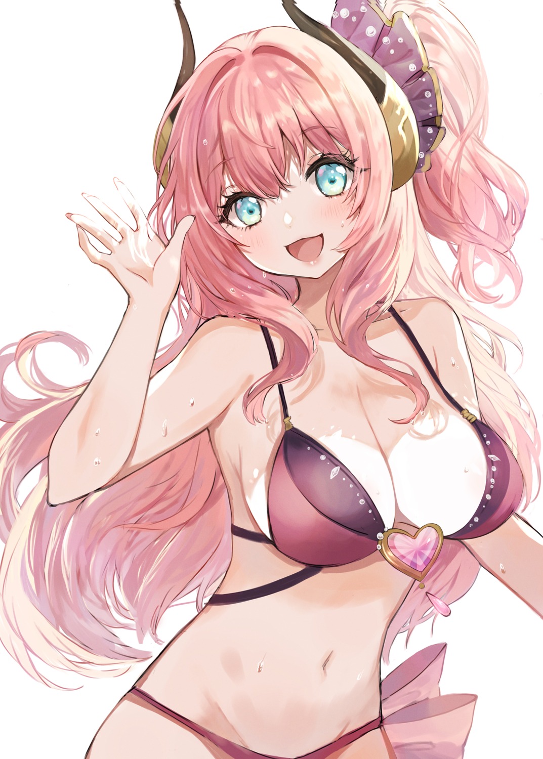 bikini horns princess_connect princess_connect!_re:dive swimsuits yupi